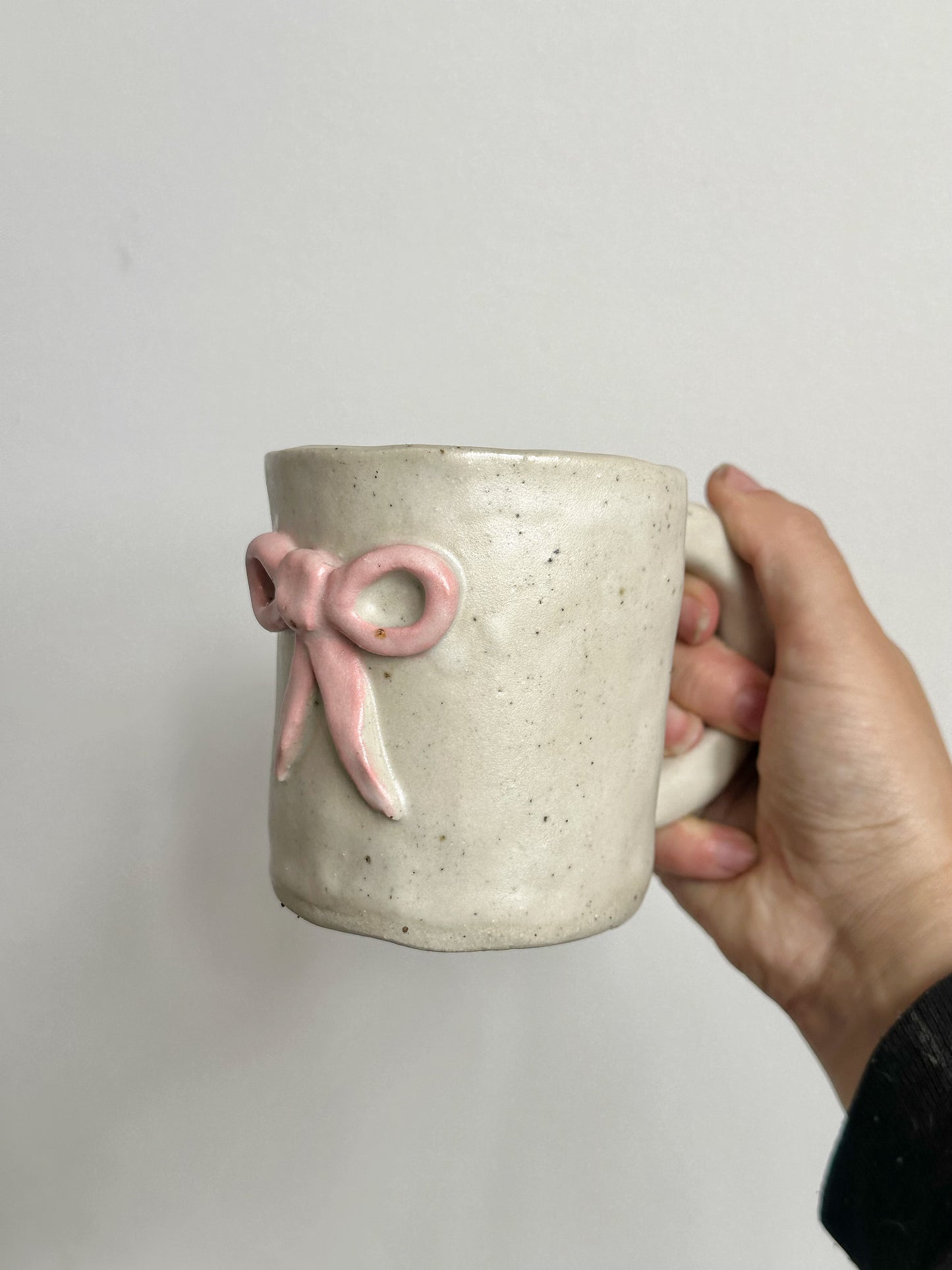 Pink bow mug