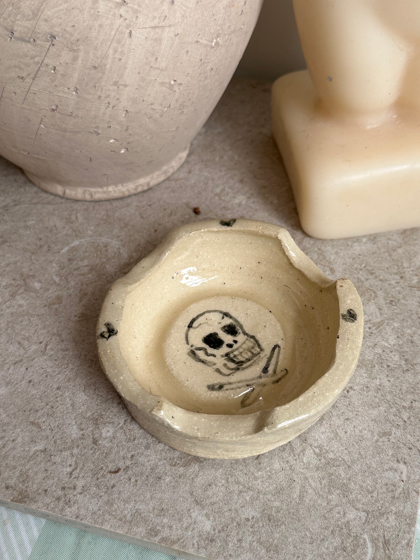 Ceramics: Skull Ashtray