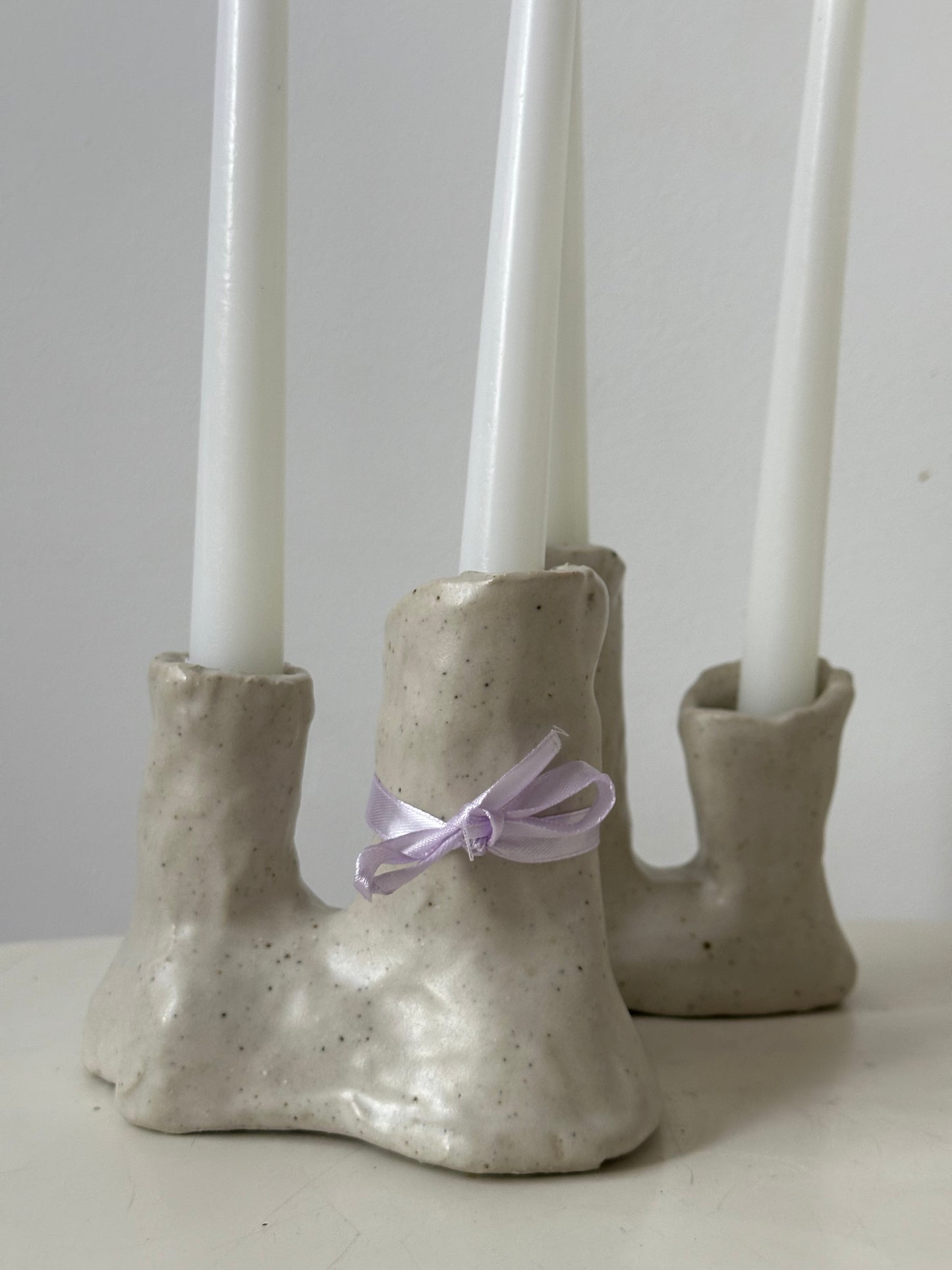 Handbuilt Candle Holder | With Candles!