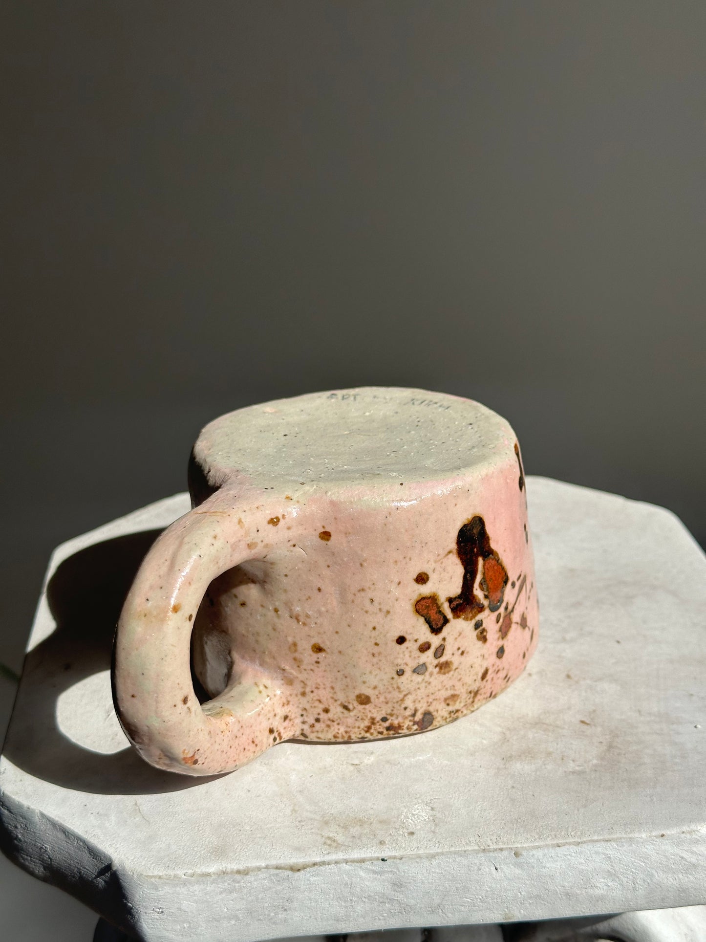 Pink Speckle Huggy Mug