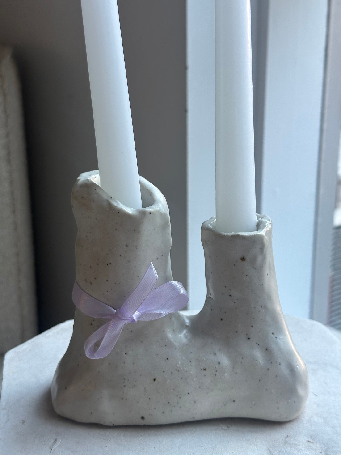 Handbuilt Candle Holder | With Candles!