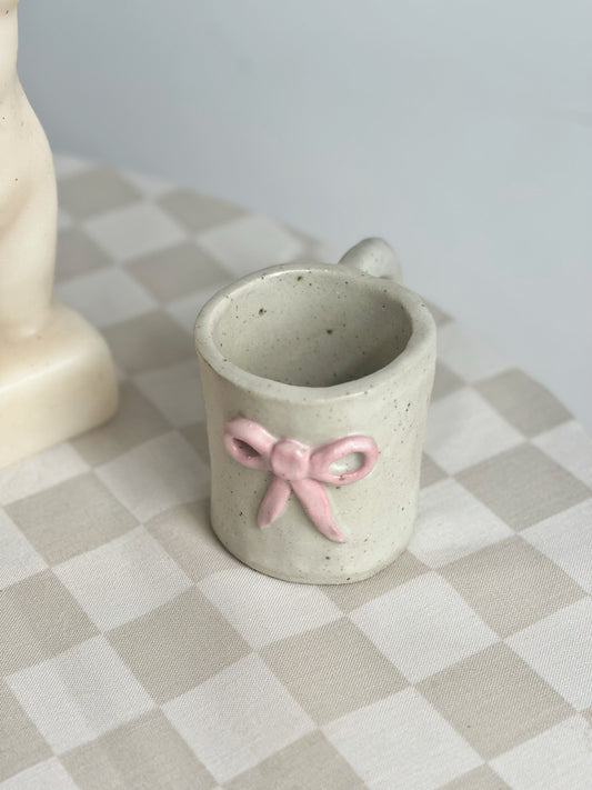 Pink bow mug